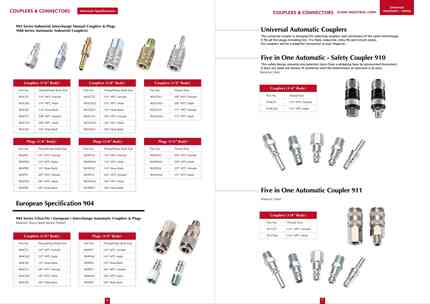 Couplers &amp; Connectors - Industrial, Ultra-Flo and Five in one coupler